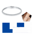 wholesale Metal material, cross-border Europe and America best-selling 35mm 45mm 55mm moissanite four-prong tennis bracelet source factory supply-0-5
