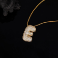 wholesale 925 Silver Moissanite 26 Letters European and American Hip Hop Bubble Pendant, Full Diamond Fashion Hollow Design Cross-Border Wholesale-0-9