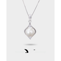 wholesale S925 Sterling Silver Small Freshwater Pearl Pendant Necklace for Women, Minimalist Luxury Style Choker Jewelry-Single Pendant - No Chain 925 Silver