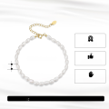 wholesale S925 Sterling Silver Cloud-Pattern Bracelet with Oval Natural Freshwater Pearls, French Minimalist and Versatile Style, Wholesale from Manufacturer-0-3