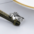 wholesale S925 Sterling Silver Retro Rose Pattern Crown Heart Ins Trendy Niche Style Adjustable Index Finger Ring-0-1