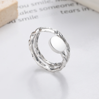 wholesale S925 silver Cloud Tide Pavilion fashion minimalist cross-border irregular multi-layer lines creative niche design open ring-YFJ1105/approx. 3.9g Adjustable opening