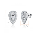 wholesale 18k Gold Plated S925 Silver Same Style Messika Waterdrop 4*6mm Full Moissanite Stud Earrings-0-4