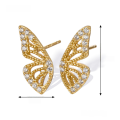 wholesale 925 Sterling Silver Butterfly Earrings, Ultra Fairy-like Pure Silver High-end Minimalist Small Batch Earrings, Ins Style Factory Direct-0-4