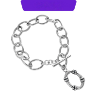 wholesale S925 Sterling Silver 020 Korean Version Ins Retro Chain Bracelet for Women Personality Silver Chain Accessory-Vintage Silver 925 Silver