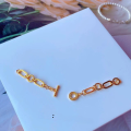 wholesale Precious Metal Material: S925 Ancient Silver Gold-Plated Chain Clasp DIY Bracelet Necklace Accessories Extension Chain Pure Silver OT Clasp Connector-0-5