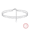 wholesale S925 Sterling Silver Minimalist Double-Layer Ankle Chain for Women Beach Foot Jewelry Wholesale-0-4