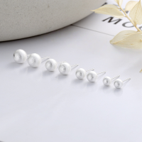 wholesale S925 Sterling Silver Korean-style Minimalist Elegant Artistic Brushed Finish Versatile Fairy Commute Lady Earrings-YFR241M/5m approx. 0.7g 925 silver