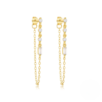 wholesale S925 Sterling Silver，。-Gold-White Diamond #4&gt;925 Silver