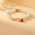 wholesale S925 Sterling Silver New Chinese Style Bamboo Pattern Peaceful Message Hetian Jade Bracelet for Women, Retro High-End Bamboo Knot Bracelet Accessory-0-1