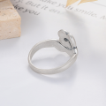 wholesale S990 Silver Korean-style Small Fresh Floral Forest-themed Creative Index Finger Ring Trendy Versatile Design-0-3