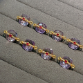 wholesale Gold-plated S925 Silver Natural Amethyst Zhaxilamu Sugar Cube Accessory with Openwork for DIY Exquisite Chinese Style-0-2