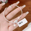 wholesale Metal Material: S9999 Pure Silver Hello Kitty Bracelet for Women, Small and Fresh, Sweet and Lovely Bracelet Gift for Girlfriend-0-4