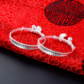 wholesale S999 silver Korean-style baby full moon accessories, fashionable infant foot silver bracelet jewelry for drop shipping-0-0
