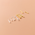 wholesale 999 Silver Nalan Ear Studs (Set of 4 Pairs) Double-ended Ear Rods for Ear Healing Ear Bone Pins G7451-0-2