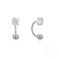wholesale 925 Sterling Silver New U-Shaped Small Hook Screw Back Ear Studs, Popular in Europe and America-0-4