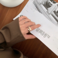 wholesale S925 Sterling Silver Korean Minimalist Interlocking Rectangular Block Architectural Ring, Fashion Niche Design, Minimalist Style Openable Finger Ring-0-3