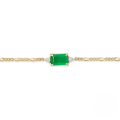 wholesale S925 Sterling Silver Rectangle Emerald And Zircon Bracelet,ins-0-2