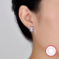 wholesale S925 Sterling Silver Geometric Puzzle Earrings Set, Trendy, Versatile, and Creative Ins-style Ring-0-2