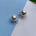 wholesale S925 Sterling Silver Bead Pendant Ball Charm DIY Handmade Braided Cord Bracelet Necklace Crystal Beadwork Silver Jewelry Accessories-0-11