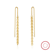 wholesale S925 Sterling Silver 3mm Phoenix Tail Chain Earrings Luxury Tassel Earrings Direct Factory Wholesale-Electroless 14K gold, approx. weight: 1.3g 925 silver