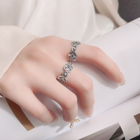 wholesale S925 silver retro ingot five emperor coins ethnic style unique creative design open ring-YJ1037/matte finish about 4.2g>Opening adjustable