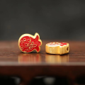 wholesale Antique gold enamel clover bead spacer small hole sand gold matching beads DIY bracelet accessory-0-10