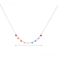 wholesale S925 silver necklace, cross-border hot-selling ultra-sparkly colored zirconia,INS-0-4