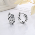 wholesale S925 Sterling Silver Smiley Graffiti Chain Ear Clasp, Versatile and Elegant, Exquisitely Fashionable, INS Sweet-Cool Style Earrings-0-1