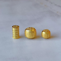 wholesale S925 ancient method gold accessories, five strands with spacer beads, barrel beads, engraved "road to road" beads, old-style beads for DIY handmade stringing and braiding-0-1
