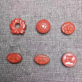 wholesale Metal natural imperial cinnabar peace and prosperity coin auspicious clouds six-syllable mantra lotus handmade DIY jewelry bracelet accessories-0-1