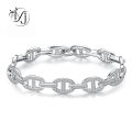 wholesale S925 Silver New Style Full Diamond Pig Nose Bracelet, Personality Fashion Elegant Ins Style for Distinguished Women-0-0