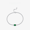 wholesale 925 Silver Shipei Jewelry New Retro Bracelet for Women, Set with 125ct Lab-Grown Emerald 5*7 Hand Jewelry-0-0