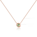 wholesale Unique S925 silver inlaid natural moss agate necklace, exquisite polygonal moss gemstone necklace, women's collarbone chain-0-0