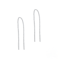 wholesale S925 Sterling Silver Tassel Mini Star Earrings With Inlaid Crystals, Perfect For Office Wear-Platinum #3 925 Silver