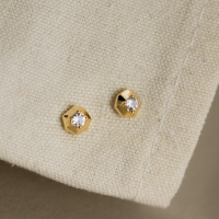 wholesale 925 Sterling Silver Irregular Polygon Diamond Inlaid Earrings,M03238-S925 silver pair silver 925 silver