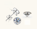 wholesale Metal material, cross-border fashion bestseller versatile moissanite earrings for women, OEM customization with provided samples, drawings, or designs, ODM processing-0-7