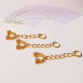 wholesale Metal S925 gold-plated clasp extension chain peace buckle accessory necklace pendant DIY semi-finished new product-0-11