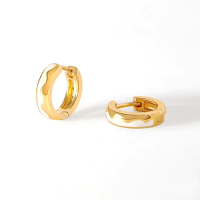 wholesale S925 Sterling Silver Ins-style Wavy Drip Enamel Hoop Earrings For Cross-border Hot Sales-Gold-Oil-Dripping White