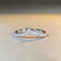 wholesale S925 Sterling Silver Asymmetric Cross Pavé Stackable Ring with High-End Ins Style for Women – Wholesale-Drilling-CBJZ079>No.7