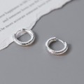 wholesale 925 Silver Fresh and Sweet Ins Style Niche Design Concave-Convex Texture Ear Clasp M05868-0-3