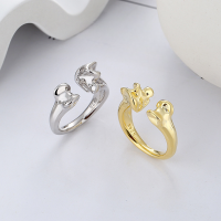 wholesale S925 Sterling Silver French-style Textured Liquid Geometric Irregular Shape Creative Trendy Versatile Ring-DJ1177F/Platinum approx. 6.8g &gt; Adjustable opening