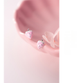 wholesale S925 Sterling Silver Korean Style Minimalist Pink Strawberry Ear Studs, Fresh and Sweet Ear Jewelry G2008-0-3