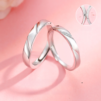 wholesale S925 Sterling Silver Magnetic Viral Interlocking Love Couple Rings for Men and Women, Minimalist Premium Matching Bands Gift for Girlfriend-Magnetic Love Shadow Interwoven Couple Ring/Approx. 5.32g&gt;PR003966 Sterling Silver