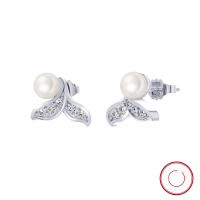 wholesale 925 Sterling Silver Fashionable Internet-Famous Mermaid Pearl Women's Minimalist Stud Earrings, New TikTok Hit-14K gold, approximately 1.25g 925 silver