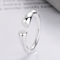 wholesale S925 Sterling Silver Jade Linglong Lotus Root Lotus Pod Couple Ring High-end Adjustable Index Finger Ring TikTok Viral-0-2
