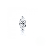 wholesale S925 Sterling Silver Single Marquise Cut Zircon Threaded Ear Cuff For Cartilage, A Trendy And Creative Earring-Platinum