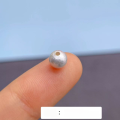 wholesale 999 Pure Silver Beads Loose Beads Matte Beads Ancient Method Silver Beads Round Beads Handmade DIY Beading Materials Pure Silver Accessories Single Bead-0-15
