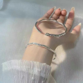 wholesale 999 Silver Wavy Crushed Ice Spirit Snake S999 Solid Silver Bracelet Year of the Snake Sparkling Starry Sky Solid Pure Silver Bangle Zodiac Best Seller-0-2