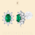 wholesale S925 Silver Earrings Canglan Stud Earrings Cultivated Emerald Source Spot Hot Sale Ear Jewelry Factory Wholesale-0-0